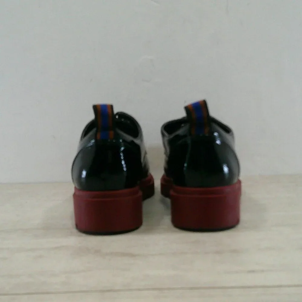 Mix No. 6 Gustava Classic Black Patent Leather Oxford Derby Lug-sole Size 7M